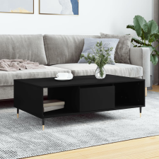 vidaXL fekete szerelt fa dohányzóasztal 104 x 60 x 35 cm bútor