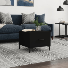 vidaXL fekete szerelt fa dohányzóasztal 50 x 50 x 40 cm bútor