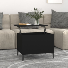 vidaXL fekete szerelt fa dohányzóasztal 60x44,5x45 cm bútor