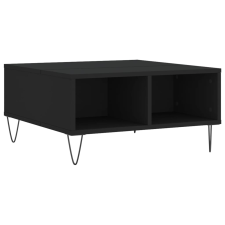 vidaXL fekete szerelt fa dohányzóasztal 60x 60 x 30 cm (827037) bútor