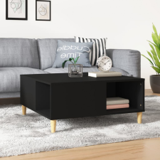 vidaXL fekete szerelt fa dohányzóasztal 80x80x36,5 cm bútor