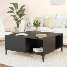 vidaXL fekete szerelt fa dohányzóasztal 80x80x36,5 cm bútor