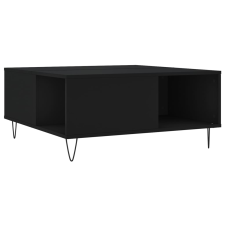 vidaXL fekete szerelt fa dohányzóasztal 80x80x36,5 cm (830781) bútor