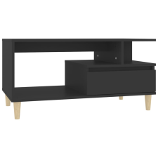 vidaXL fekete szerelt fa dohányzóasztal 90 x 49 x 45 cm (819613) bútor