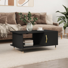 vidaXL fekete szerelt fa dohányzóasztal 90 x 50 x 40 cm bútor