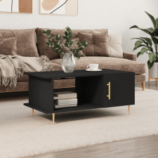 vidaXL fekete szerelt fa dohányzóasztal 90 x 50 x 40 cm bútor