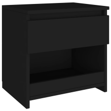 vidaXL fekete szerelt fa éjjeliszekrény 40 x 30 x 39 cm (803445) bútor
