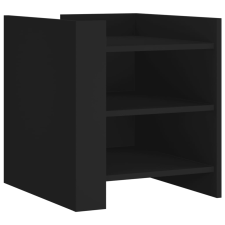 vidaXL fekete szerelt fa éjjeliszekrény 45 x 50 x 50 cm (848291) bútor