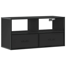 vidaXL fekete szerelt fa és fém TV-szekrény 80x31x39,5 cm (848919) bútor