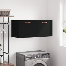 vidaXL fekete szerelt fa faliszekrény 80 x 36,5 x 35 cm bútor