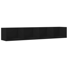 vidaXL fekete szerelt fa faliszekrény 99x18x16,5 cm (840445) bútor