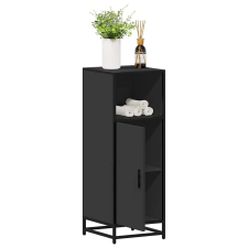 vidaXL fekete szerelt fa fürdőszobaszekrény 35x37,5x100 cm fürdőszoba bútor