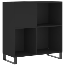 vidaXL fekete szerelt fa hanglemezszekrény 84,5 x 38 x 89 cm (831781) bútor