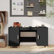 vidaXL fekete szerelt fa íróasztal 140 x 50 x 75 cm íróasztal