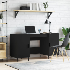 vidaXL fekete szerelt fa íróasztal 140x50x75 cm íróasztal