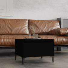 vidaXL fekete szerelt fa kisasztal 50 x 46 x 35 cm bútor