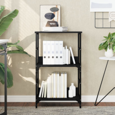 vidaXL fekete szerelt fa könyvespolc 50 x 33 x 82 cm bútor