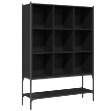 vidaXL fekete szerelt fa könyvszekrény 102x30x141,5 cm (3214329) bútor