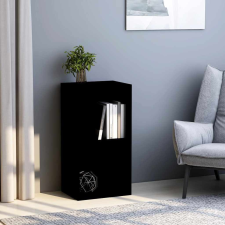 vidaXL fekete szerelt fa könyvszekrény 40x30x76,5 cm bútor