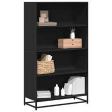 vidaXL fekete szerelt fa könyvszekrény 80,5 x 35 x 139 cm bútor