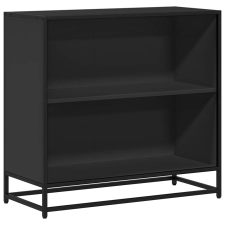 vidaXL fekete szerelt fa könyvszekrény 80x35x76 cm (849104) bútor