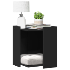 vidaXL fekete szerelt fa macskaalomdoboz 42 x 42 x 51 cm macskafelszerelés