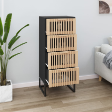 vidaXL fekete szerelt fa magasszekrény 40 x 30 x 95 cm bútor