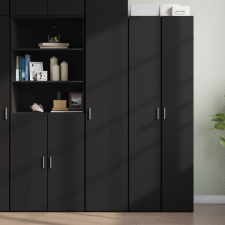 vidaXL fekete szerelt fa magasszekrény 40 x 42,5 x 185 cm bútor