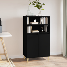 vidaXL fekete szerelt fa magasszekrény 60 x 36 x 110 cm bútor