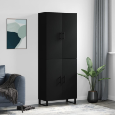 vidaXL fekete szerelt fa magasszekrény 69,5 x 34 x 180 cm bútor