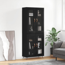 vidaXL fekete szerelt fa magasszekrény 69,5 x 34 x 180 cm bútor