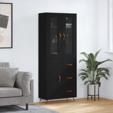 vidaXL fekete szerelt fa magasszekrény 69,5 x 34 x 180 cm bútor