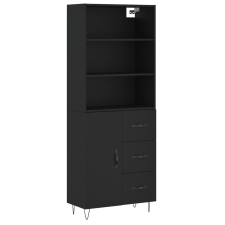 vidaXL fekete szerelt fa magasszekrény 69,5 x 34 x 180 cm (3189438) bútor