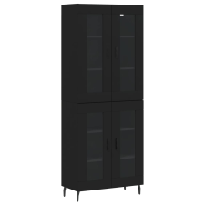 vidaXL fekete szerelt fa magasszekrény 69,5 x 34 x 180 cm (3198290) bútor