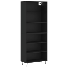 vidaXL fekete szerelt fa magasszekrény 69,5x32,5x180 cm (3189566) bútor