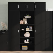 vidaXL fekete szerelt fa magasszekrény 70 x 41 x 185 cm bútor