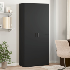 vidaXL fekete szerelt fa magasszekrény 80 x 35 x 180 cm bútor