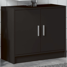 vidaXL fekete szerelt fa mosdószekrény 63 x 29 x 55 cm fürdőszoba bútor