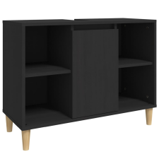 vidaXL fekete szerelt fa mosdószekrény 80 x 33 x 60 cm (821285) fürdőszoba bútor