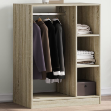 vidaXL fekete szerelt fa ruhásszekrény 77 x 48 x 102 cm bútor
