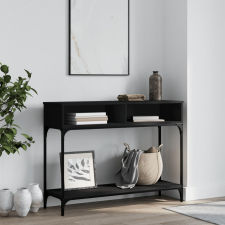 vidaXL fekete szerelt fa tálalóasztal 100 x 30,5 x 75 cm bútor
