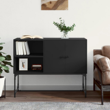 vidaXL fekete szerelt fa tálalóasztal 100 x 40 x 79,5 cm bútor