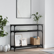 vidaXL fekete szerelt fa tálalóasztal 100x29x75 cm bútor