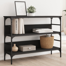 vidaXL fekete szerelt fa tálalóasztal 100x32x75 cm bútor