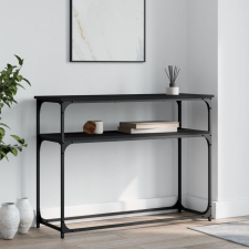 vidaXL fekete szerelt fa tálalóasztal 100x35,5x75 cm bútor
