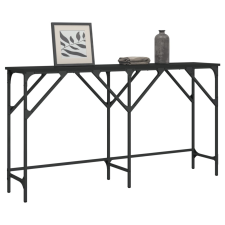 vidaXL fekete szerelt fa tálalóasztal 140x29x75 cm bútor