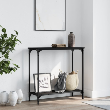 vidaXL fekete szerelt fa tálalóasztal 75 x 30,5 x 75 cm bútor