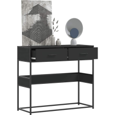 vidaXL fekete szerelt fa tálalóasztal 90x35x80 cm (849174) bútor