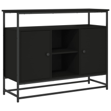 vidaXL fekete szerelt fa tálalószekrény 100 x 35 x 80 cm (835539) bútor