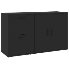 vidaXL fekete szerelt fa tálalószekrény 100x33x59,5 cm (820997) bútor